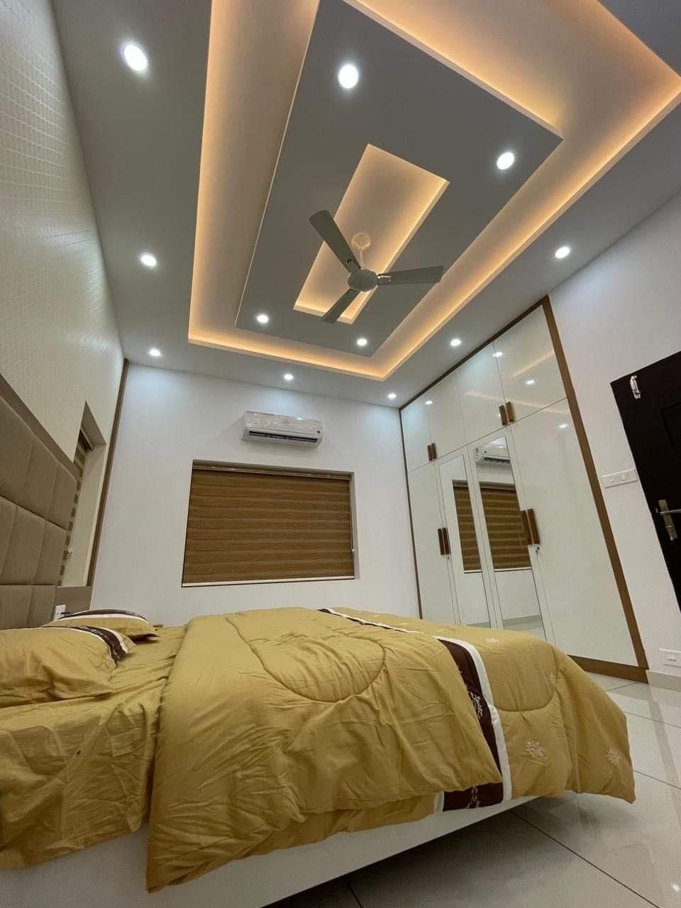 Bedroom false ceiling and lighting design, Vadodara